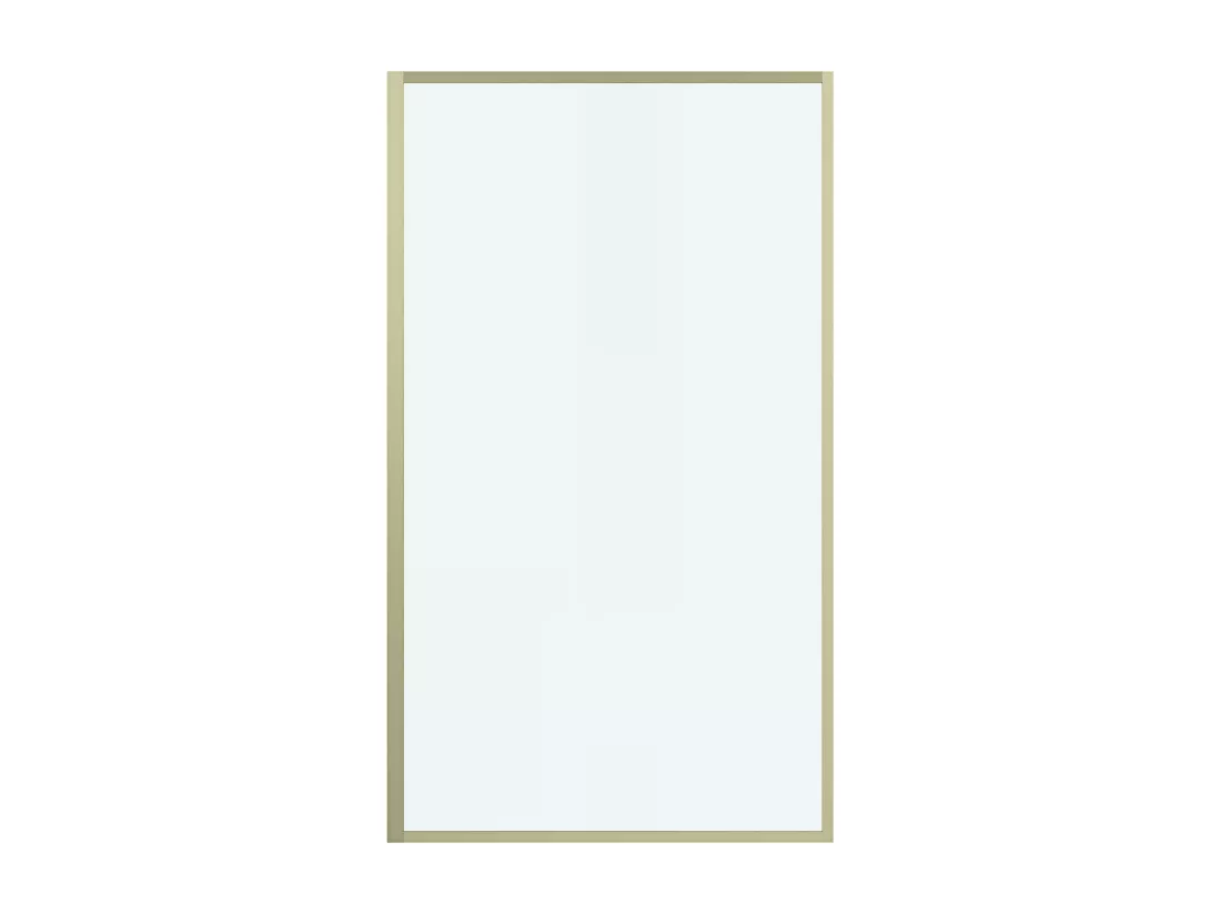 Pare baignoire doré style industriel - 80 x 140 cm - Verre trempé - BRADENTON