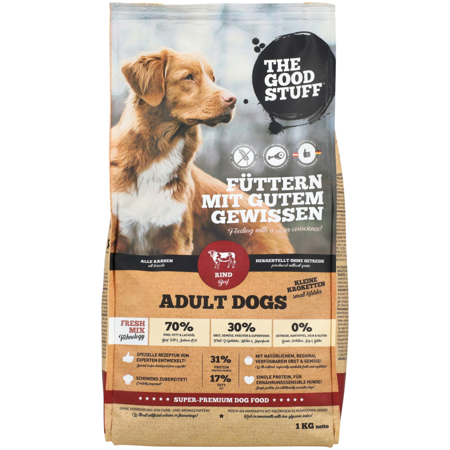 The Goodstuff Hundefutter Adult Rind Mini