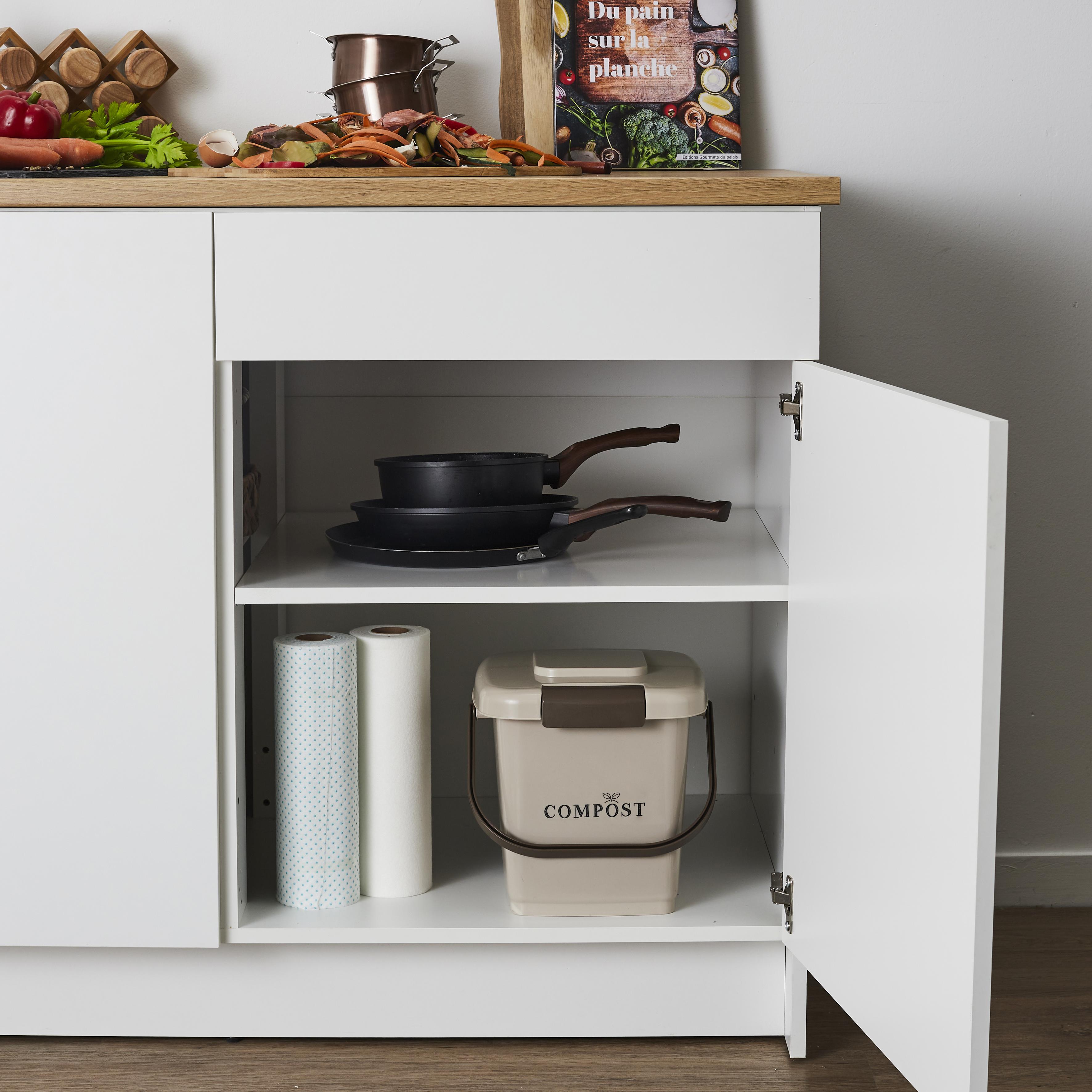 POUBELLE COMPOST 8L SEAU PERFORE ET COUVERCLE