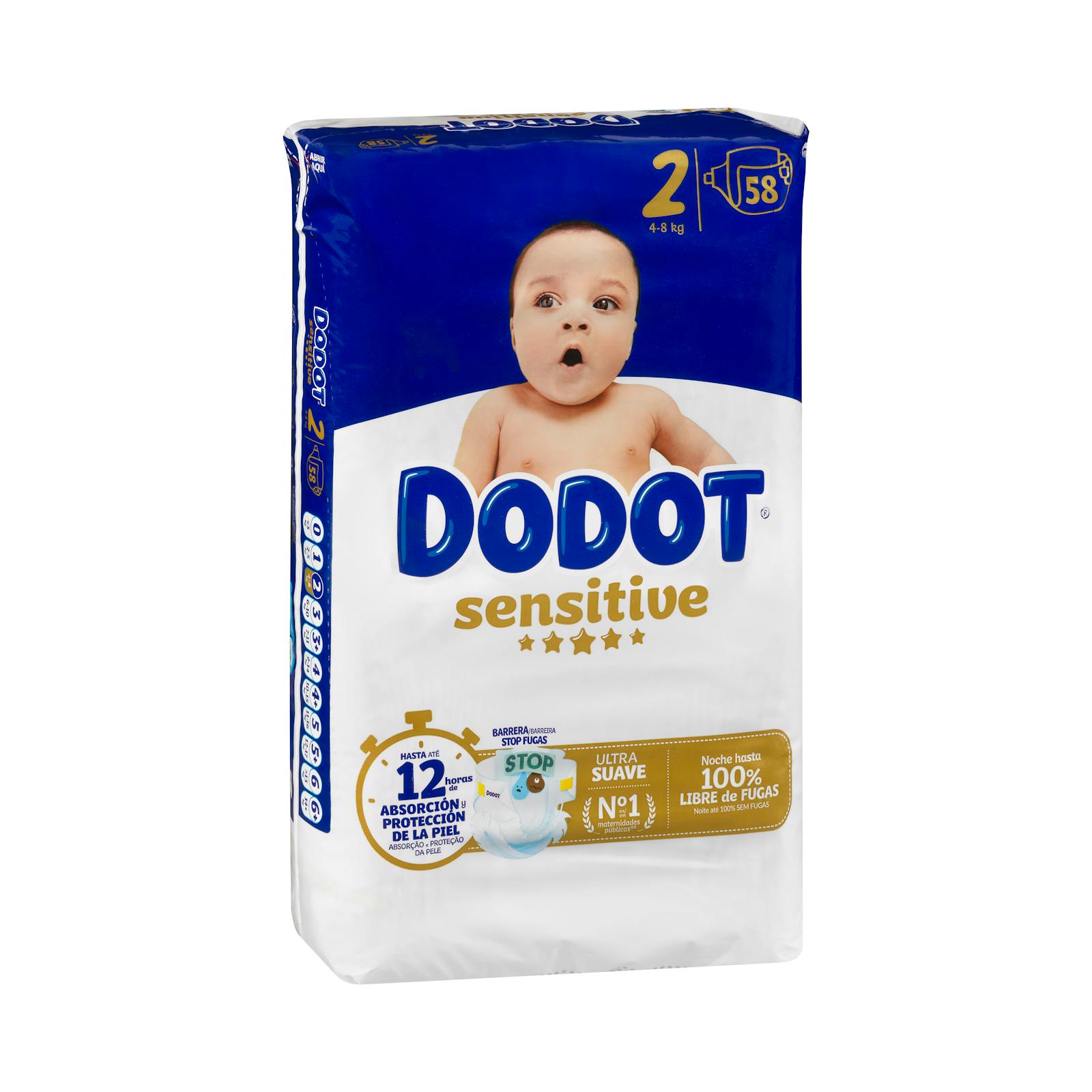 Couches bébé Dodot taille 2 de 4 à 8 kg