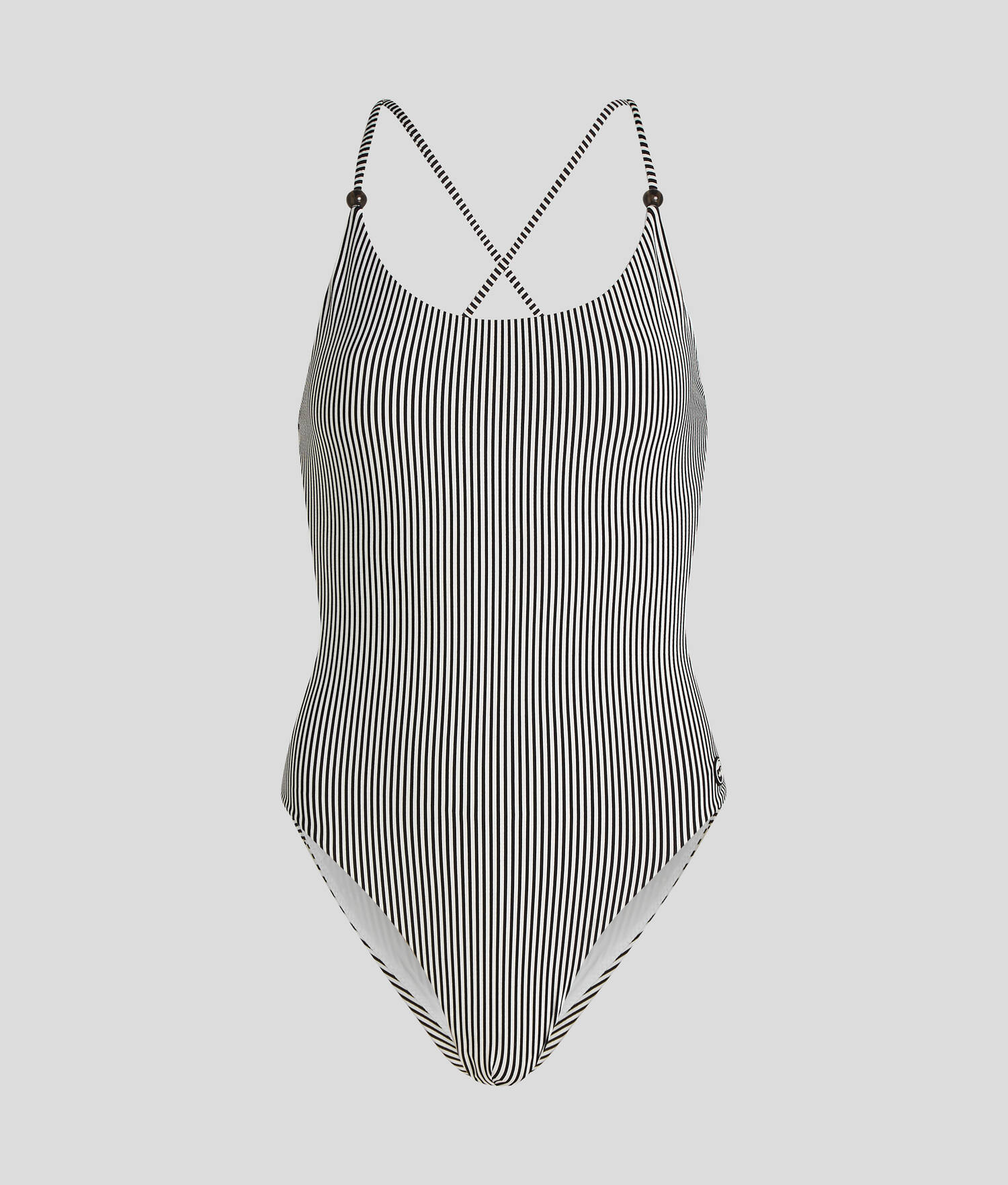 MAILLOT DE BAIN À RAYURES IKON - Rayure blanc-noir