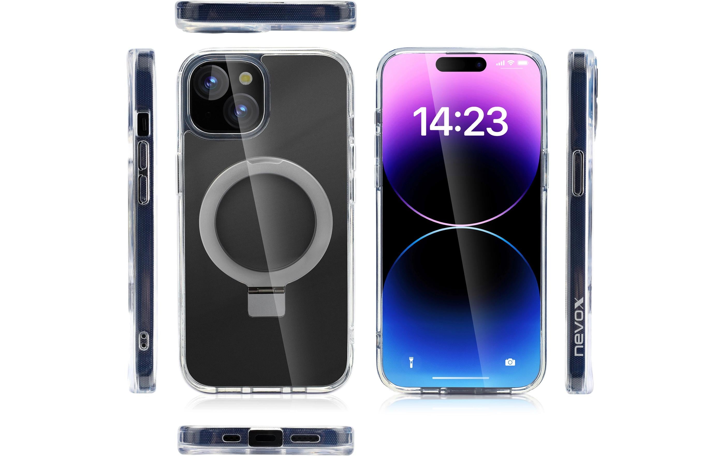 StyleShell SHOCKFlex iPhone 15 Plus TransparentSchutzhülle mit Standfunktion für das Apple iPhone 15 Plus