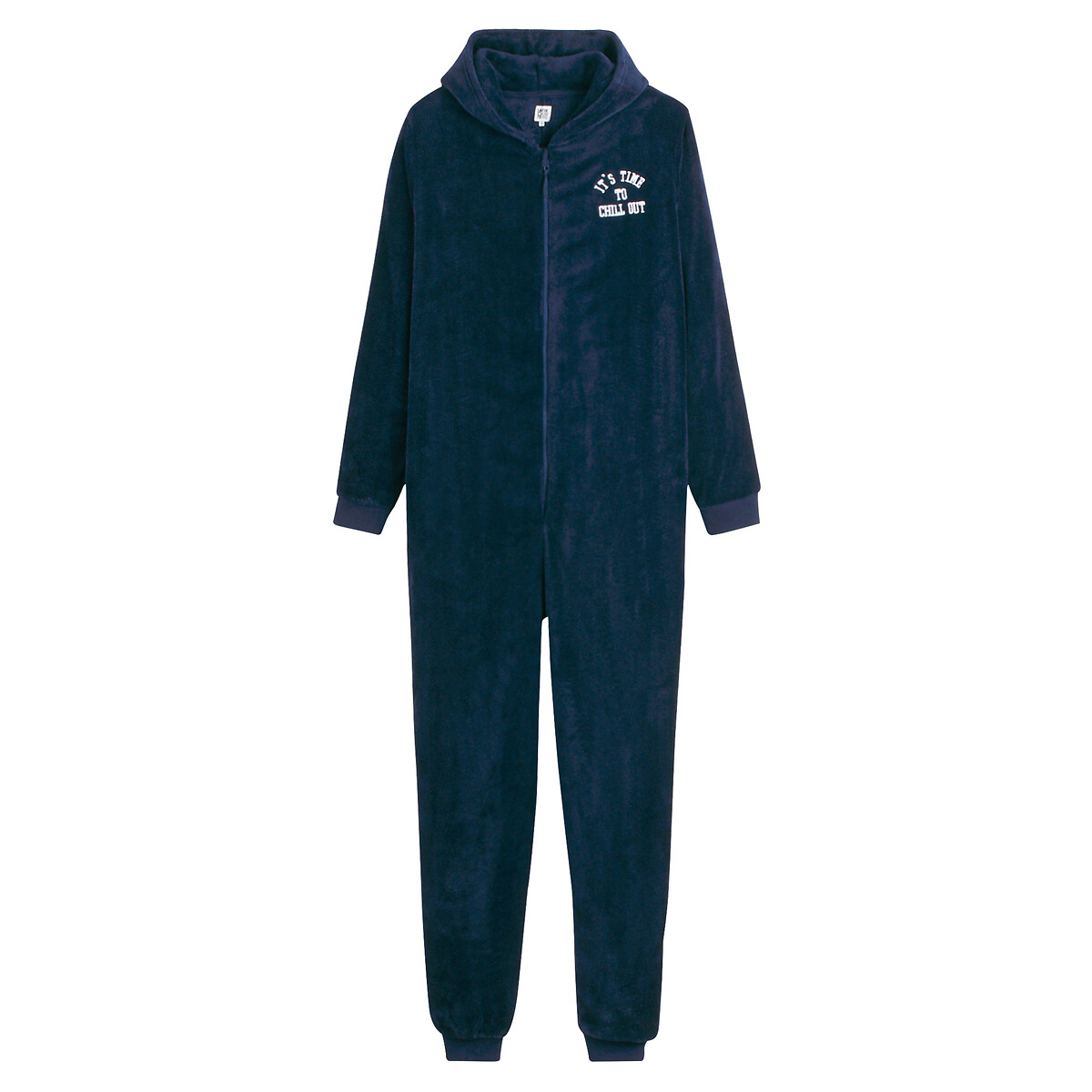 COLEÇÕES LA REDOUTE<br>Macacão com capuz, em fleece, com bordado no peito