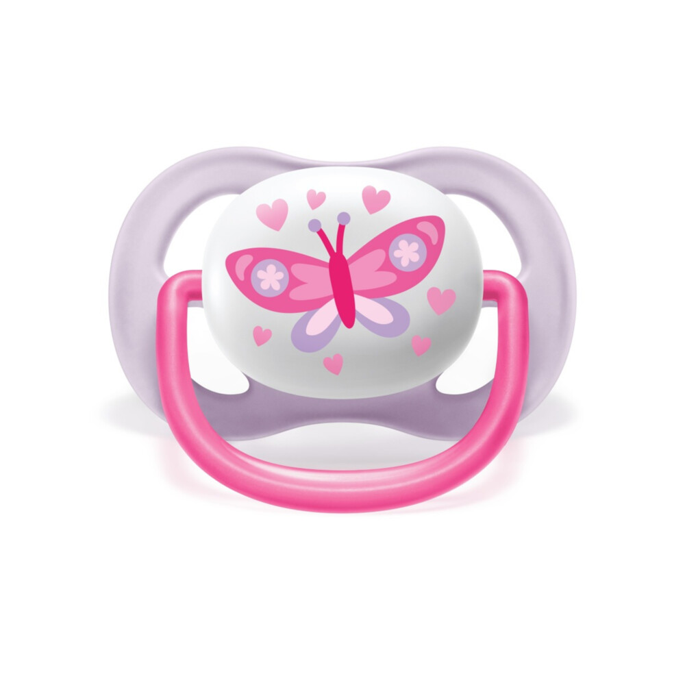 Philips Avent Fopspeen Ultra Air 0-6 mnd I Love Mama Roze2 stuks