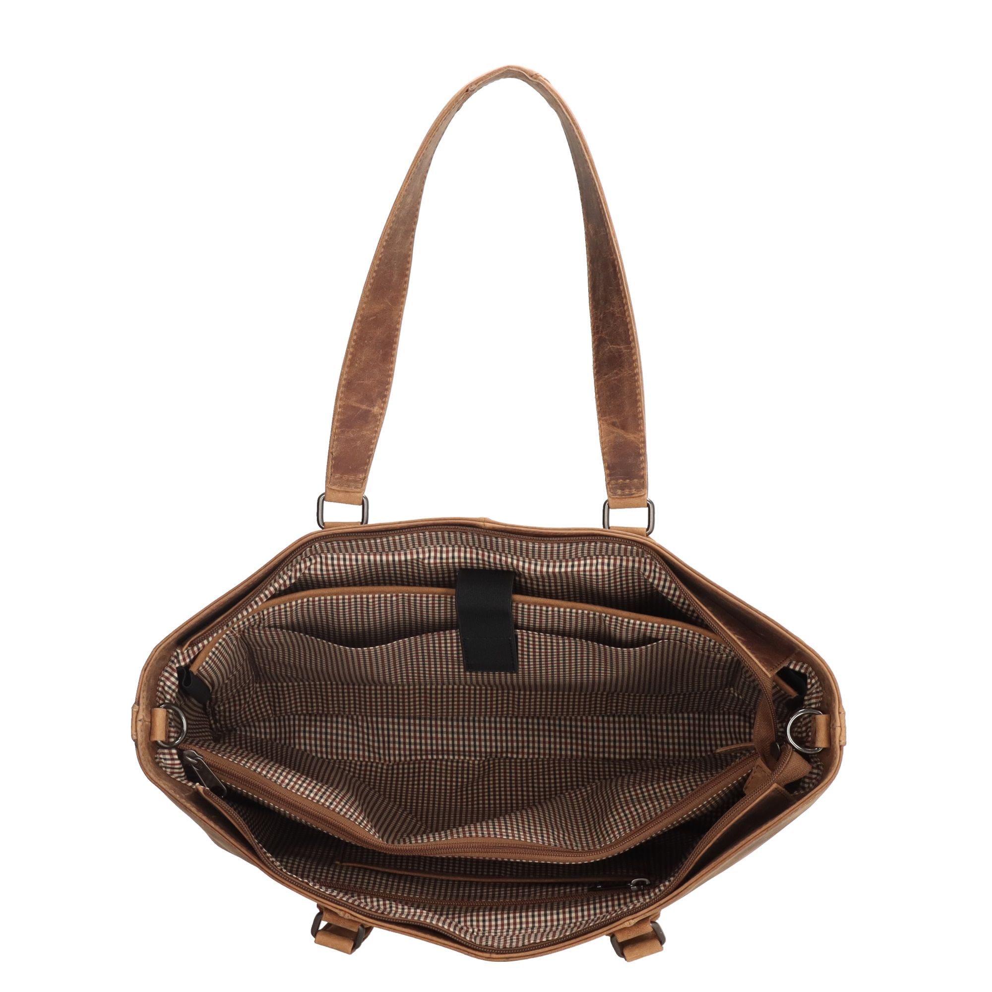 Hide & Stitches Idaho Laptoptas 15,6 inch Bruin