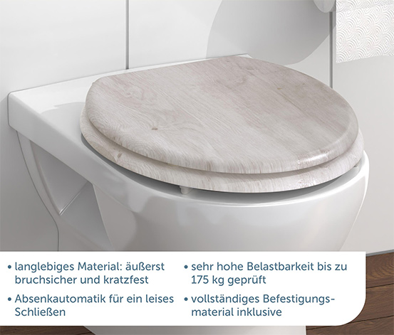MDF-WC-Sitz »LIGHT WOOD«