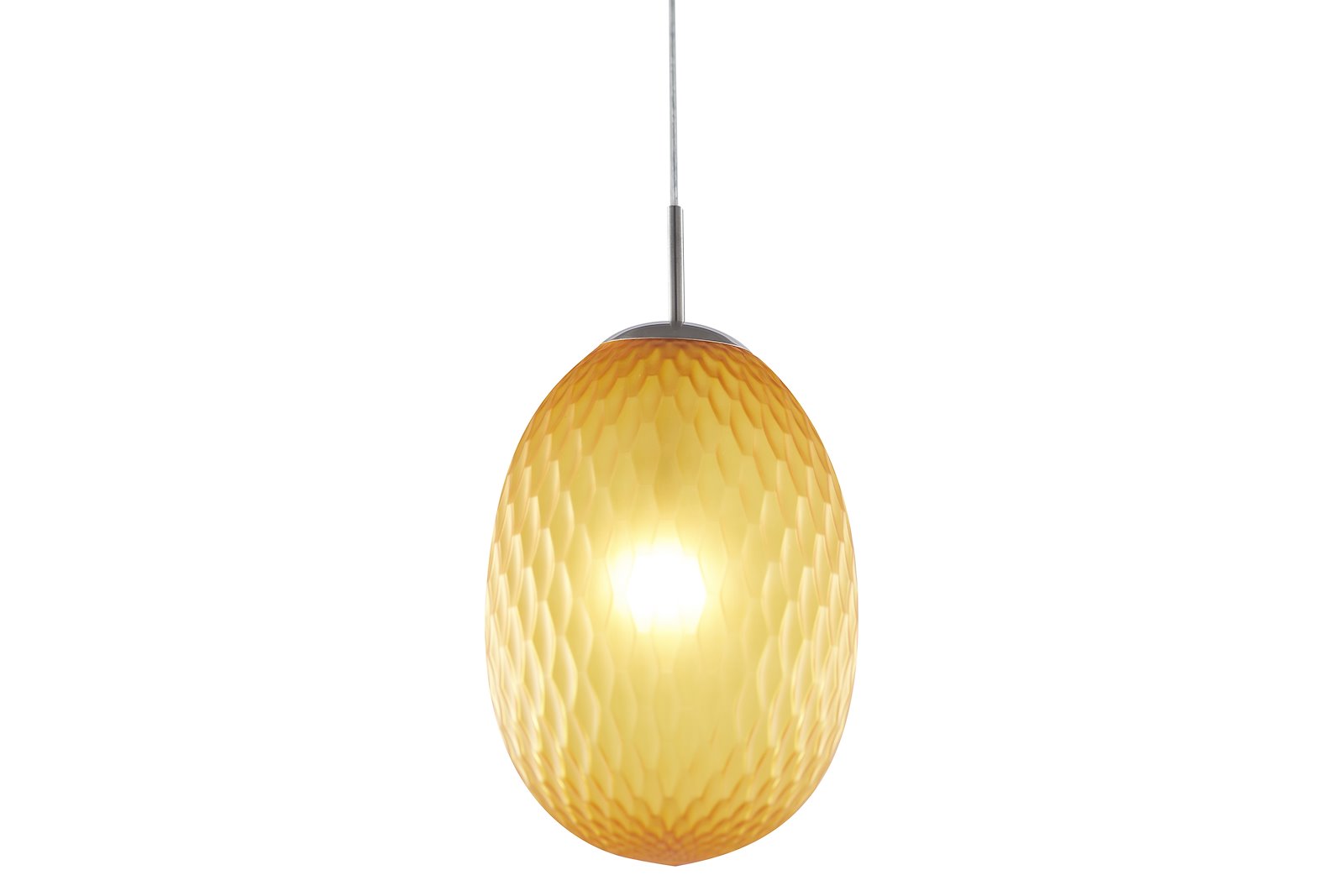 Birmingham pendel Matt amber farget glass, Ø25 cm