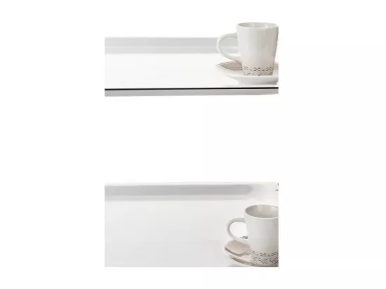 Table roulante pliante BAUHAUS, chariot de service 3 niveaux. Blanc