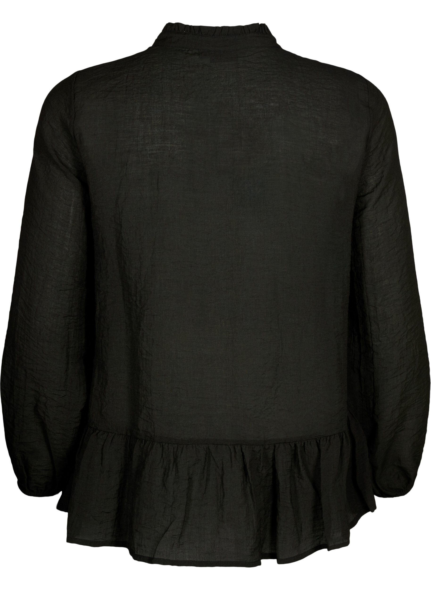 Viskose bluse med peplum