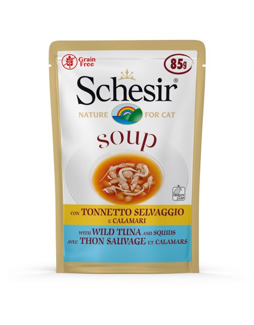 Schesir Maaltijdzakjes Cat Soup 85 g - Kattenvoer