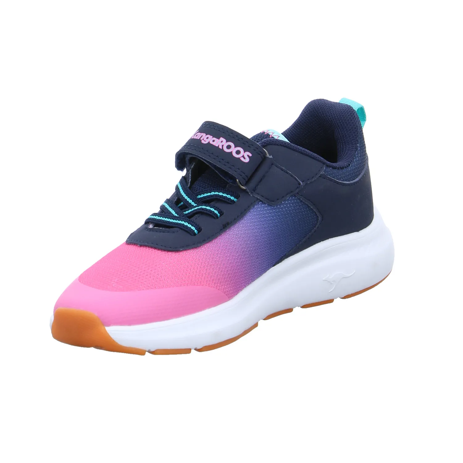 KANGAROOS Kinder Sportschuh Blau Lederimitat