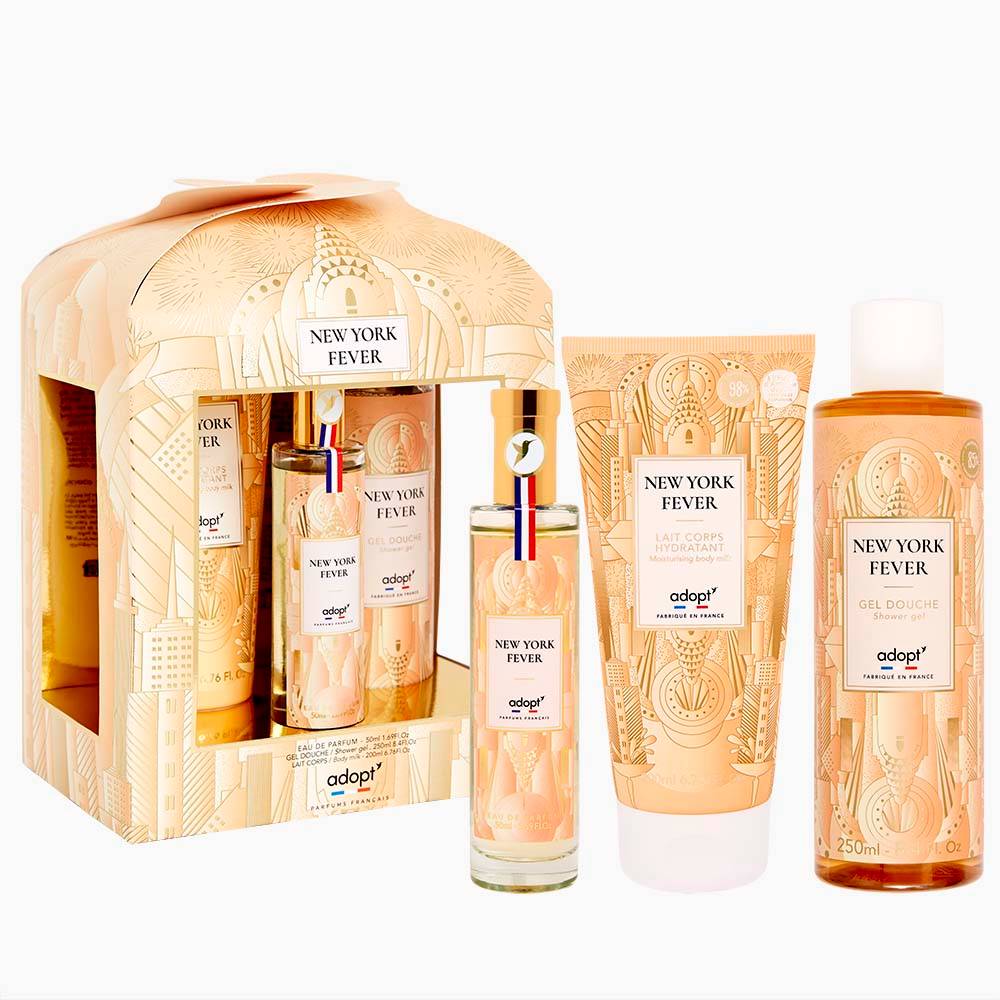 New York fever - Coffret chalet eau de parfum 50ml + gel douche + lait corps