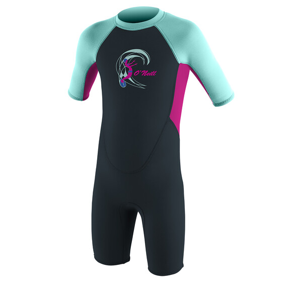 O'Neill Kinder Neoprenanzug Toddler Reactor-2 2mm Back Zip S/S Spring - Girls SLATE/BERRY/SEAGLASS SU24