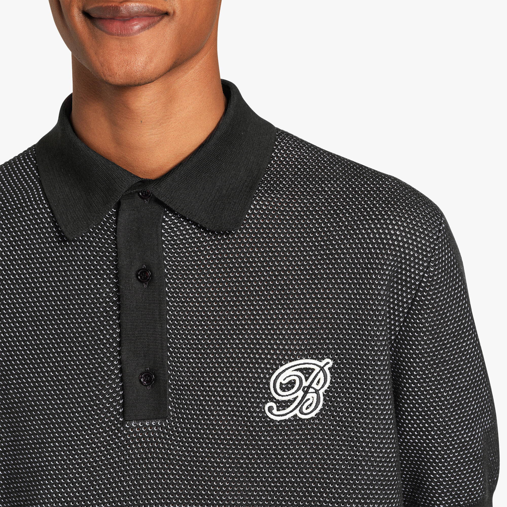 Polo de Golf En Coton Et Soie