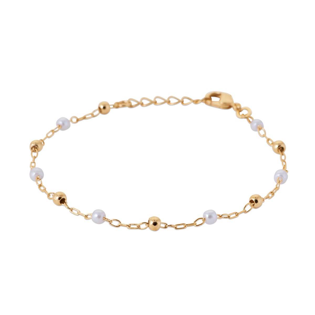 Bracelet Brillaxis perles plaqué or