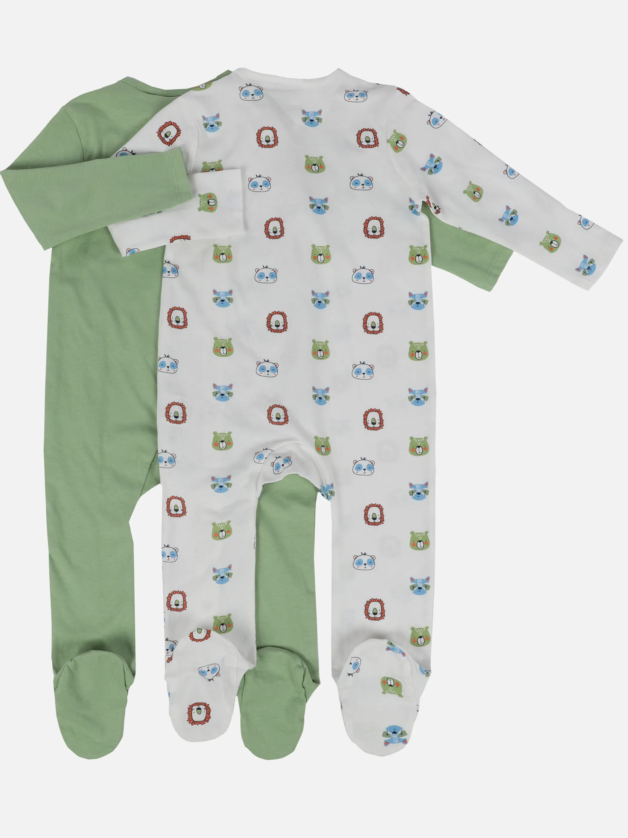 Baby Jungen Pyjama im 2er Set mit Fuß