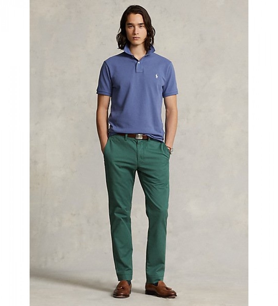 Polo Ralph Lauren Custom Slim Fit Piqué em Azul Lilás