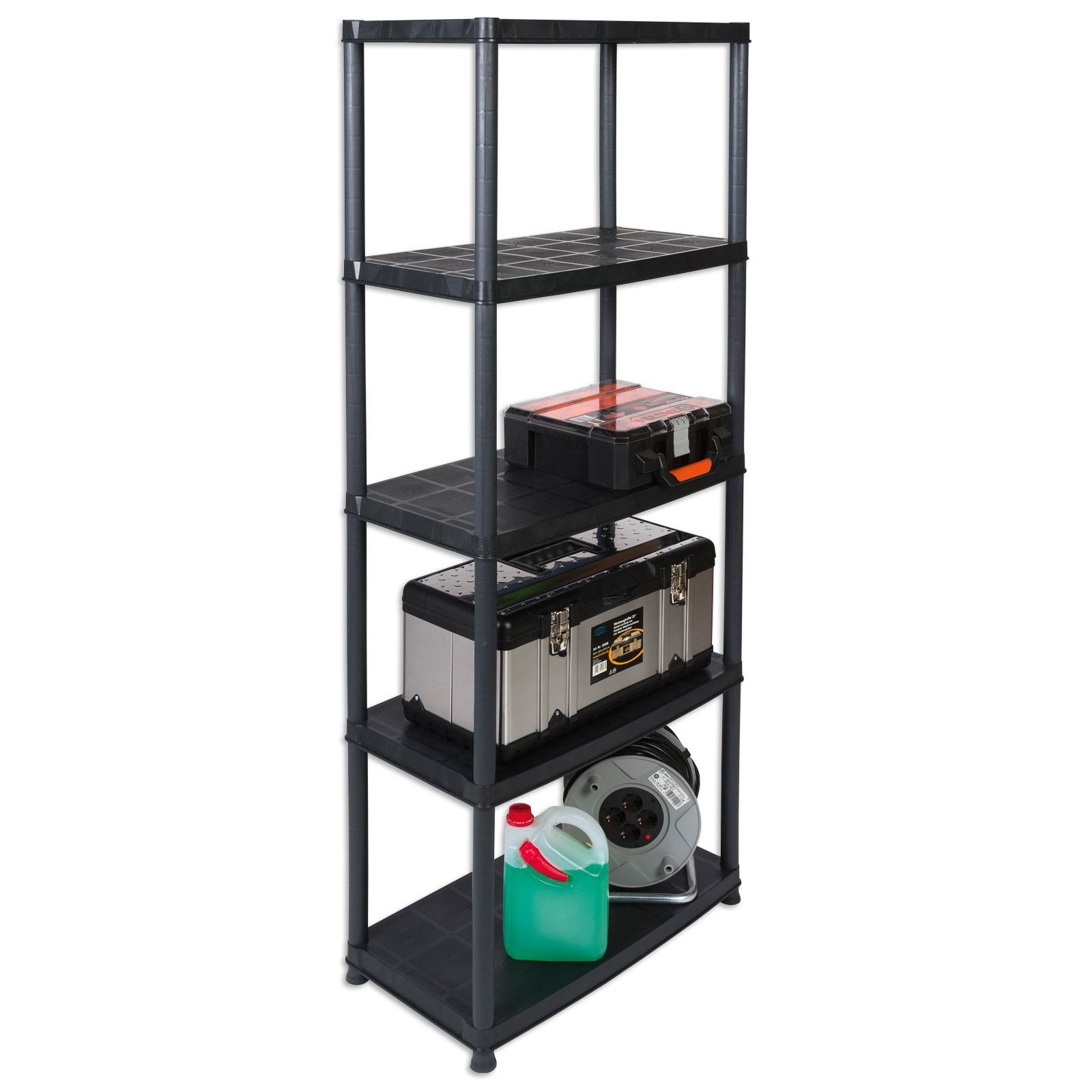 Haushaltsregal - schwarz - 170 cm hoch
