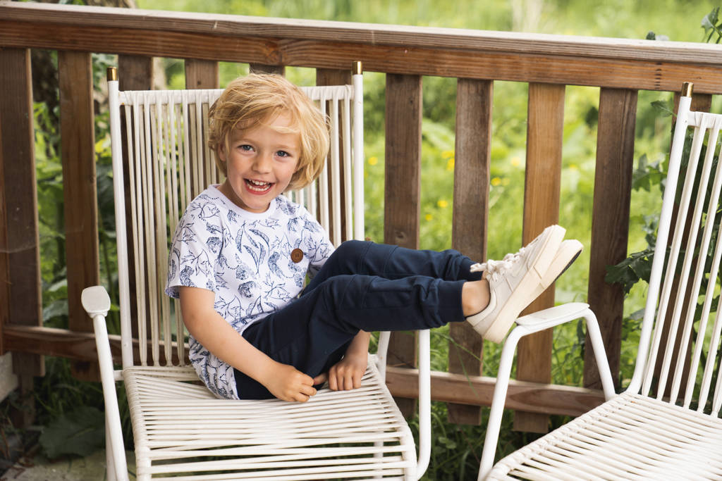 Koko Noko T-shirt met all over print blauw
