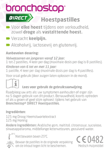 Bronchostop Direct Honing Hoestpastilles 20ST