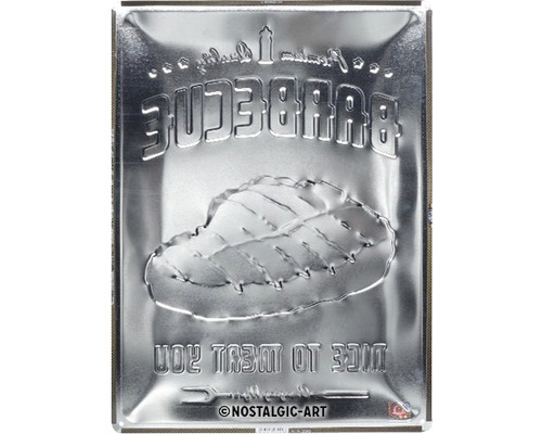 Metalen bord Barbecue 30x40 cm