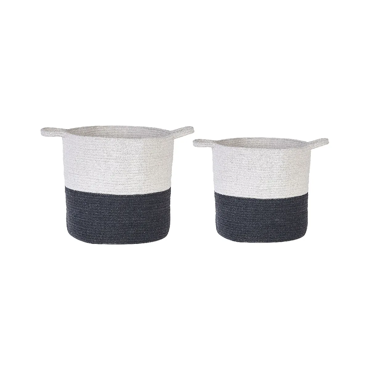 BELIANI Lot de paniers PAZHA - Blanc et Noir