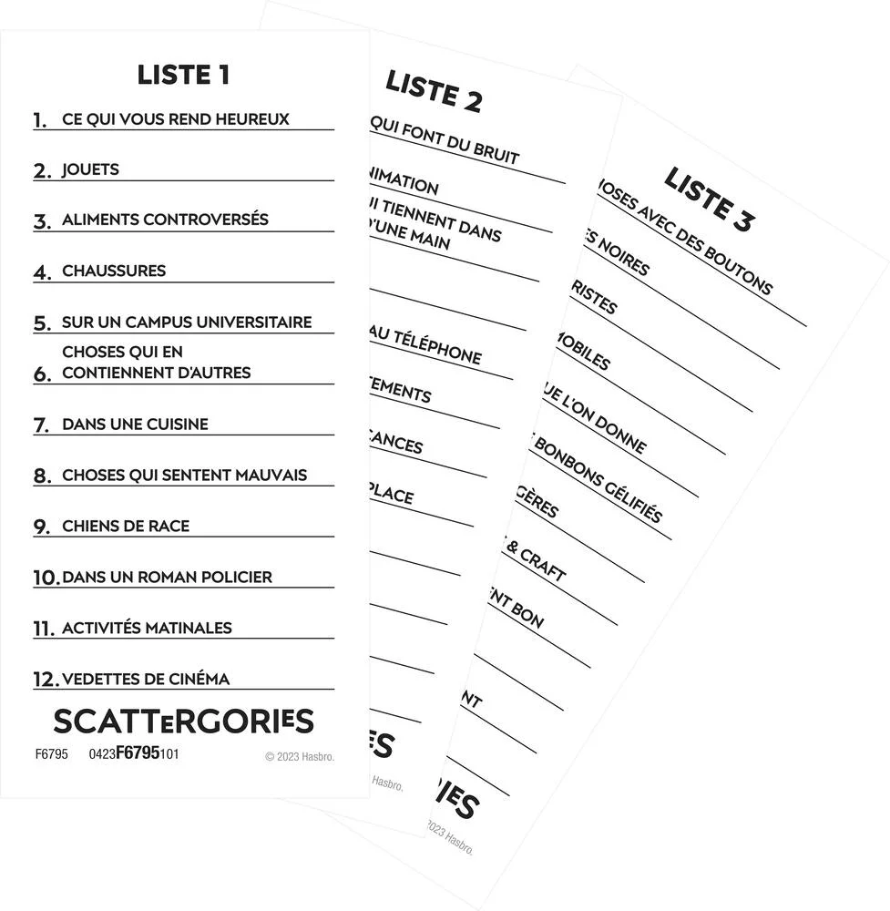 SCATTERGORIES