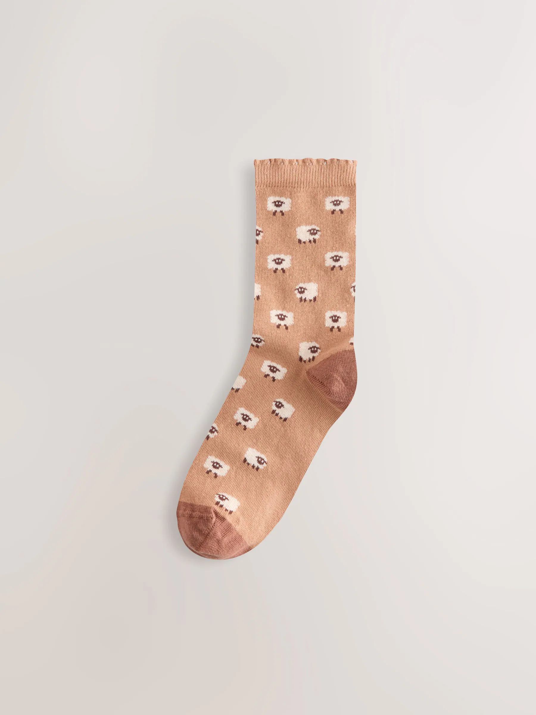 Neutral Check Sheep - Set van 4 paar enkelsokken