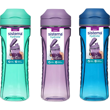 Sistema Tritan Swift drikkeflaske (600ml) - flere varianter - assorteret