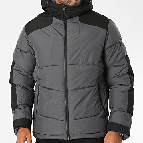 Doudoune Capuche Cootis Gris Anthracite Noir