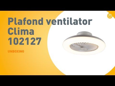 Plafondventilator wit 55cm incl. LED dimbaar met afstandsbediening - Clima
