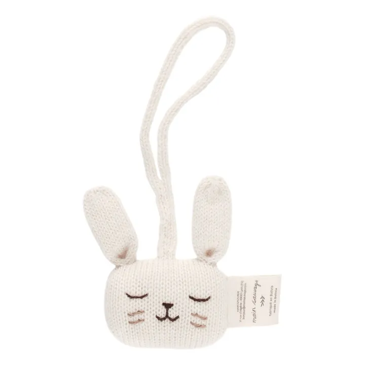 Main Sauvage Hochet à suspendre Lapin | Ecru
