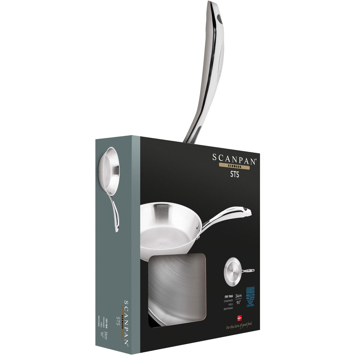STS stekepanne 24 cm, rustfritt stål