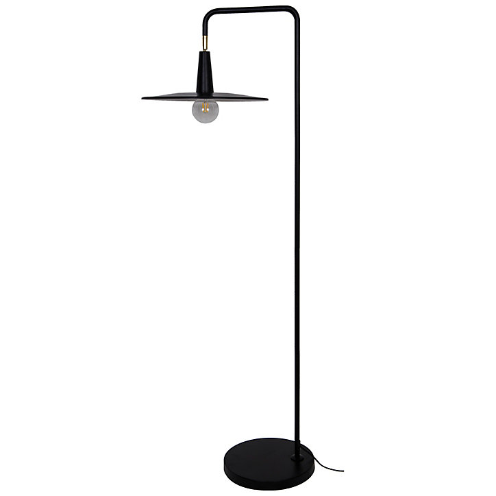 Lampadaire Hibonit GoodHome E27 noir mat