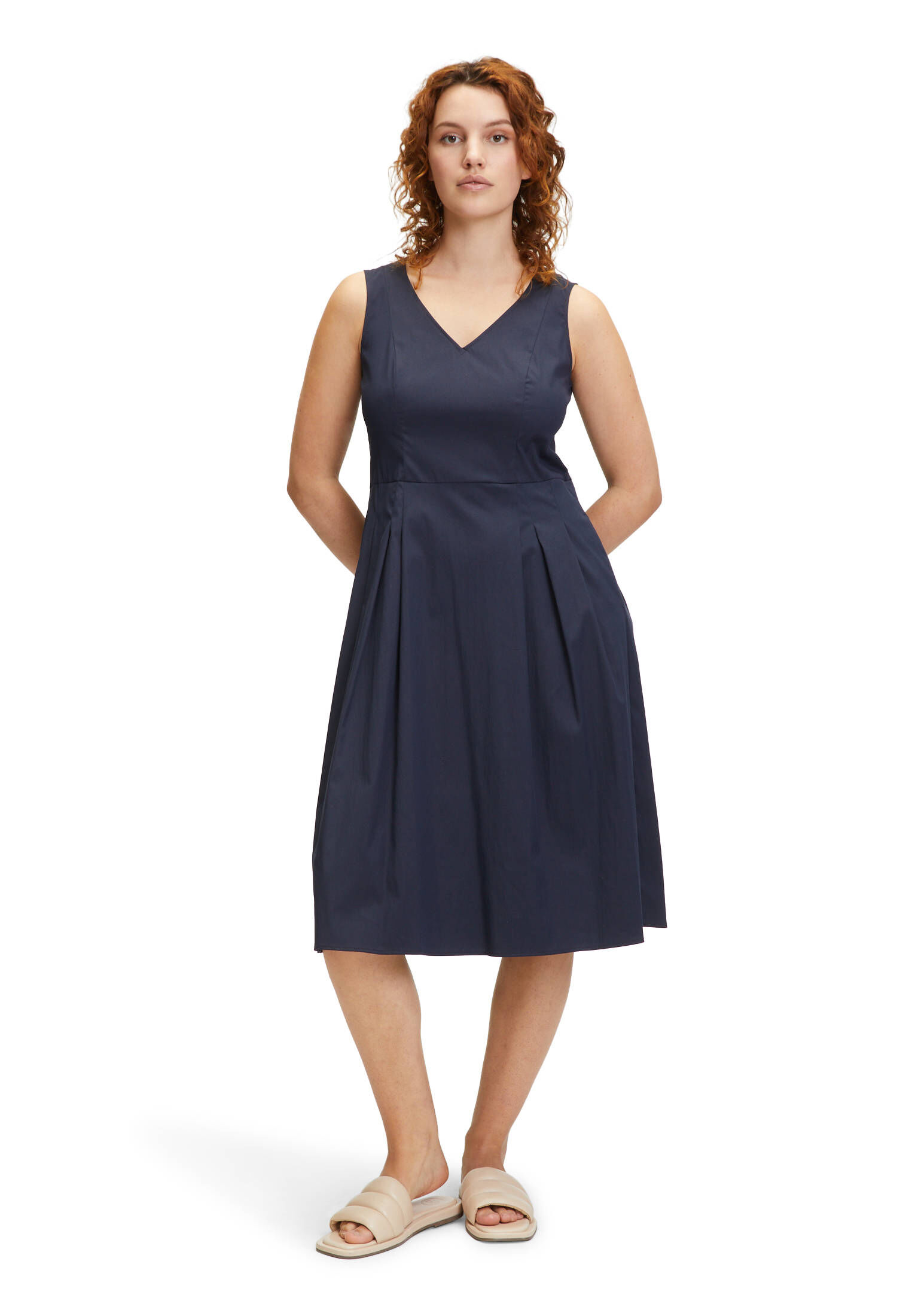 Vera Mont| Damen Sommerkleid mit V-Ausschnitt