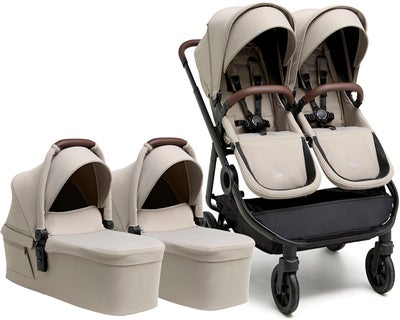 Beemoo Pro Twin 2 Tvillingvogn, Latte Beige