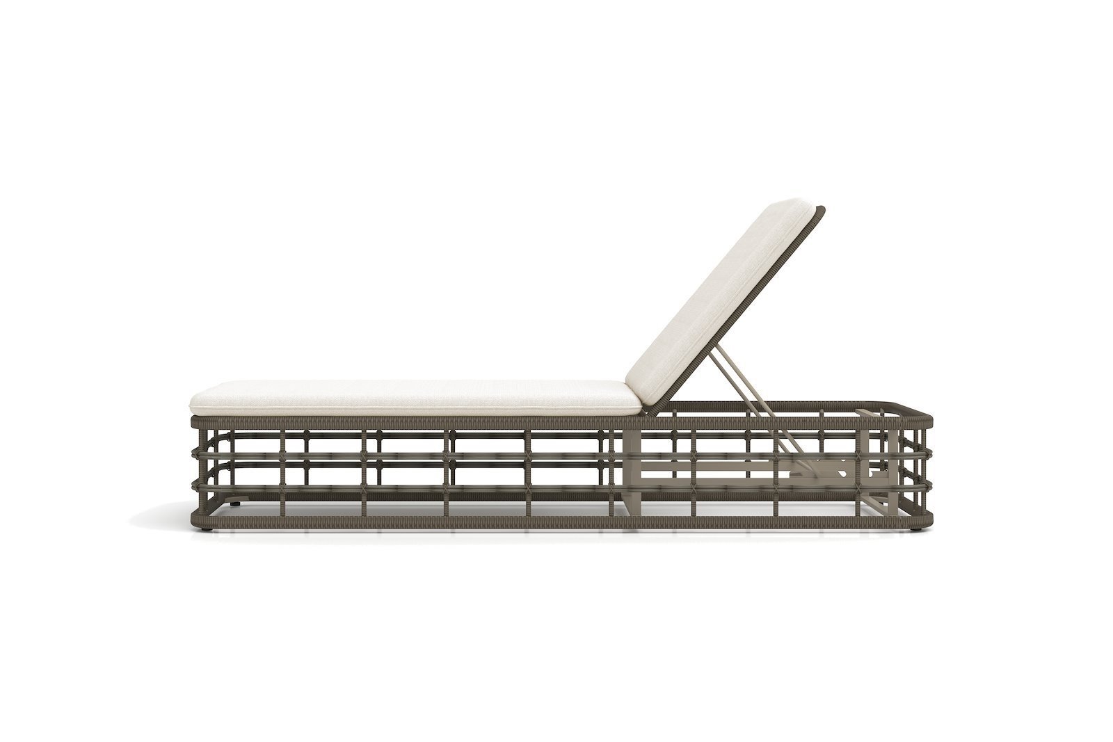 Amalfi solseng Naturfarget flett, beige putesett.