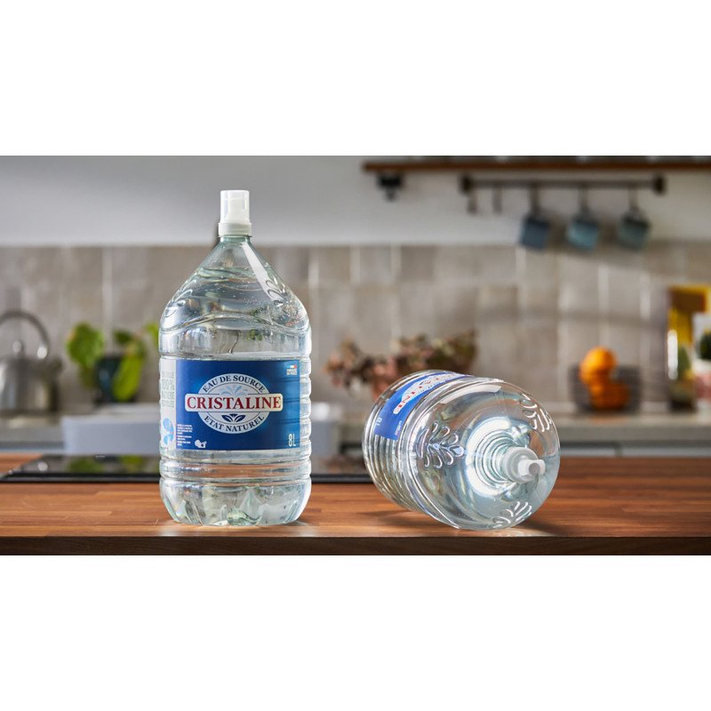 Fontaine eau de source Cristaline bouteille 8 L