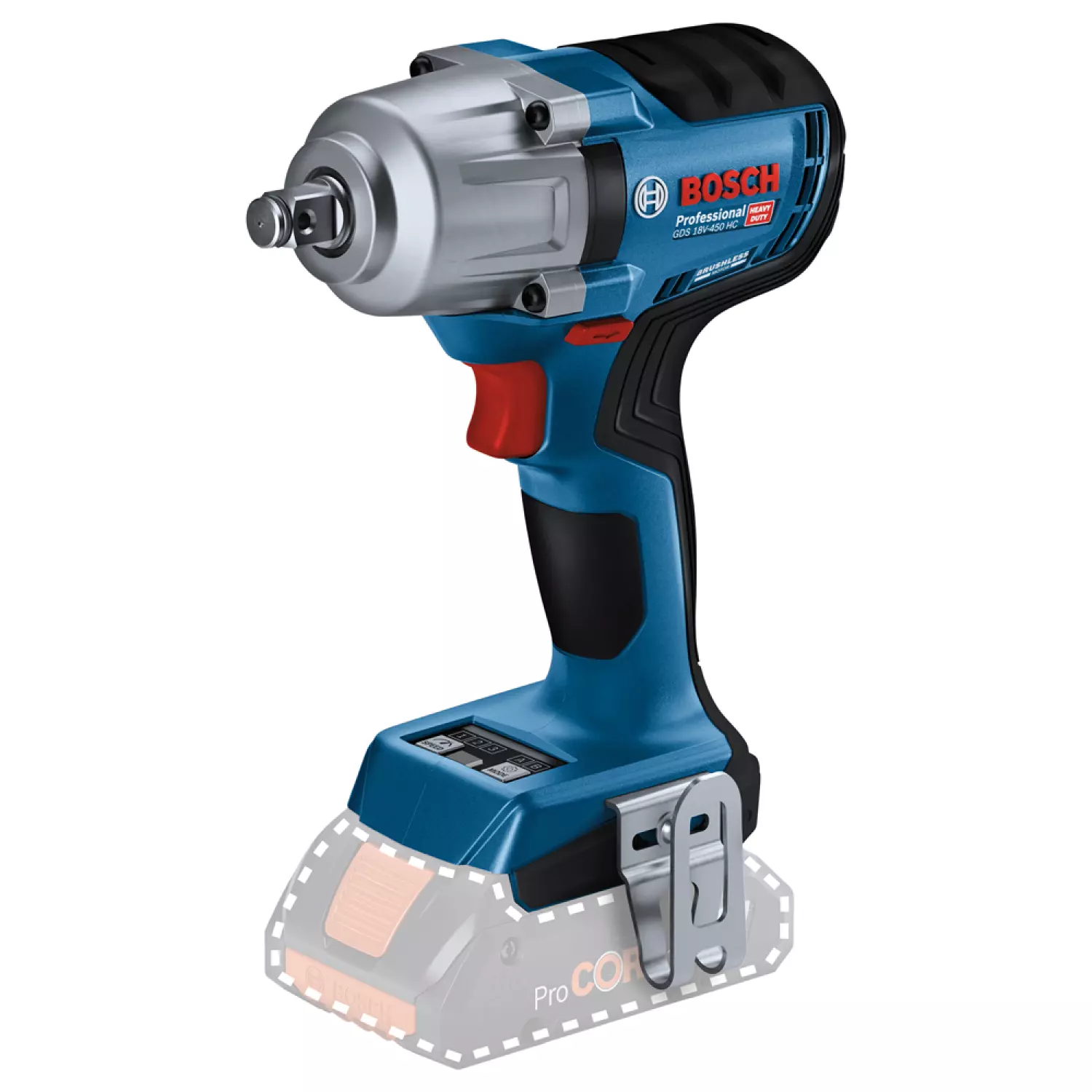 Bosch GDS 18V-450 HC 18V Li-ion Accu slagmoeraanzetter body in L-Boxx - 450 Nm