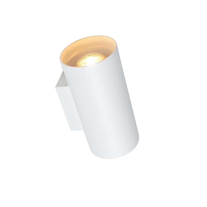 Design wandlamp wit rond 2-lichts - Sab