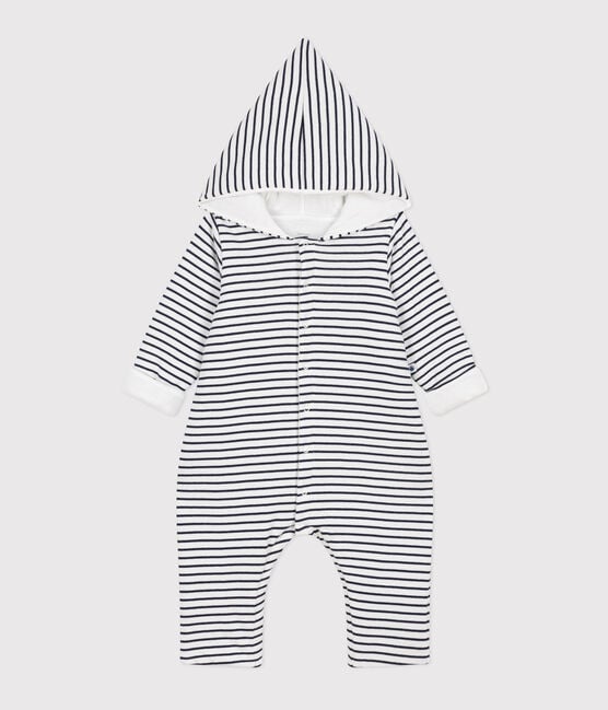 Combinaison longue ouatinée à capuche en coton bébé