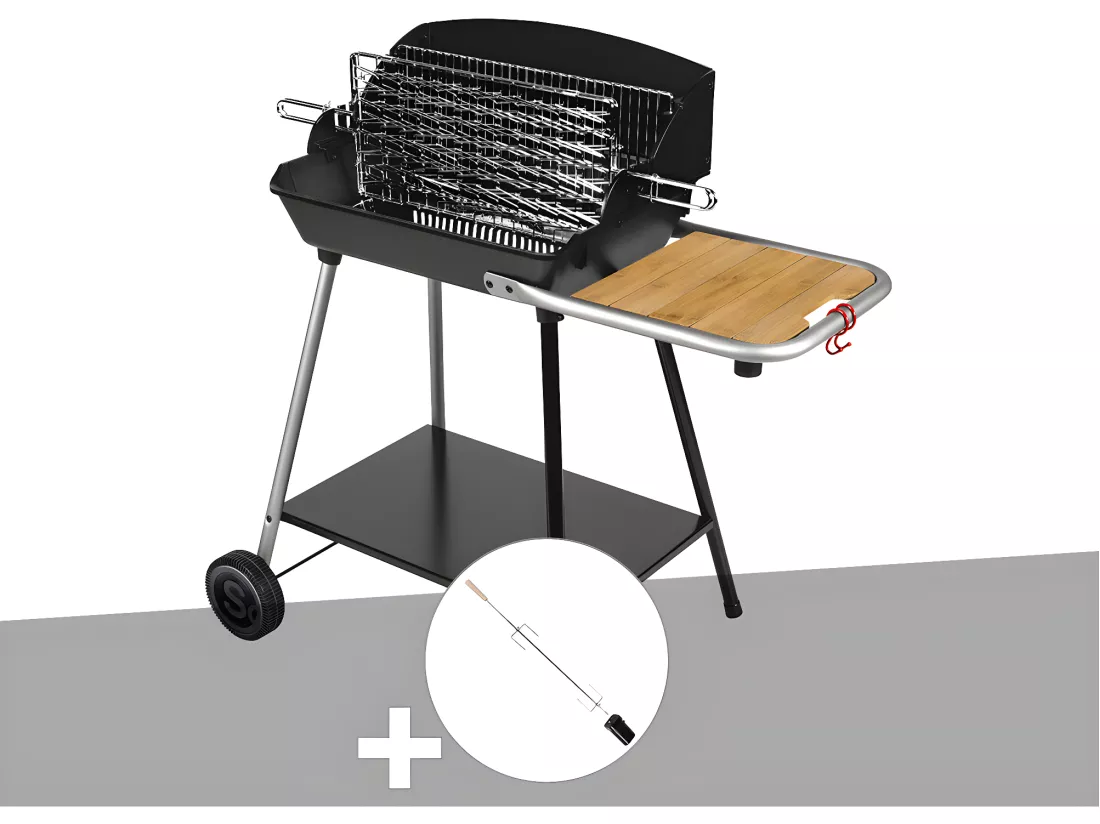 Barbecue horizontal et vertical Excel Grill DUO + Tournebroche