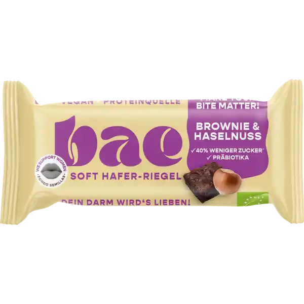 Bio Soft-Haferriegel Brownie Haselnuss