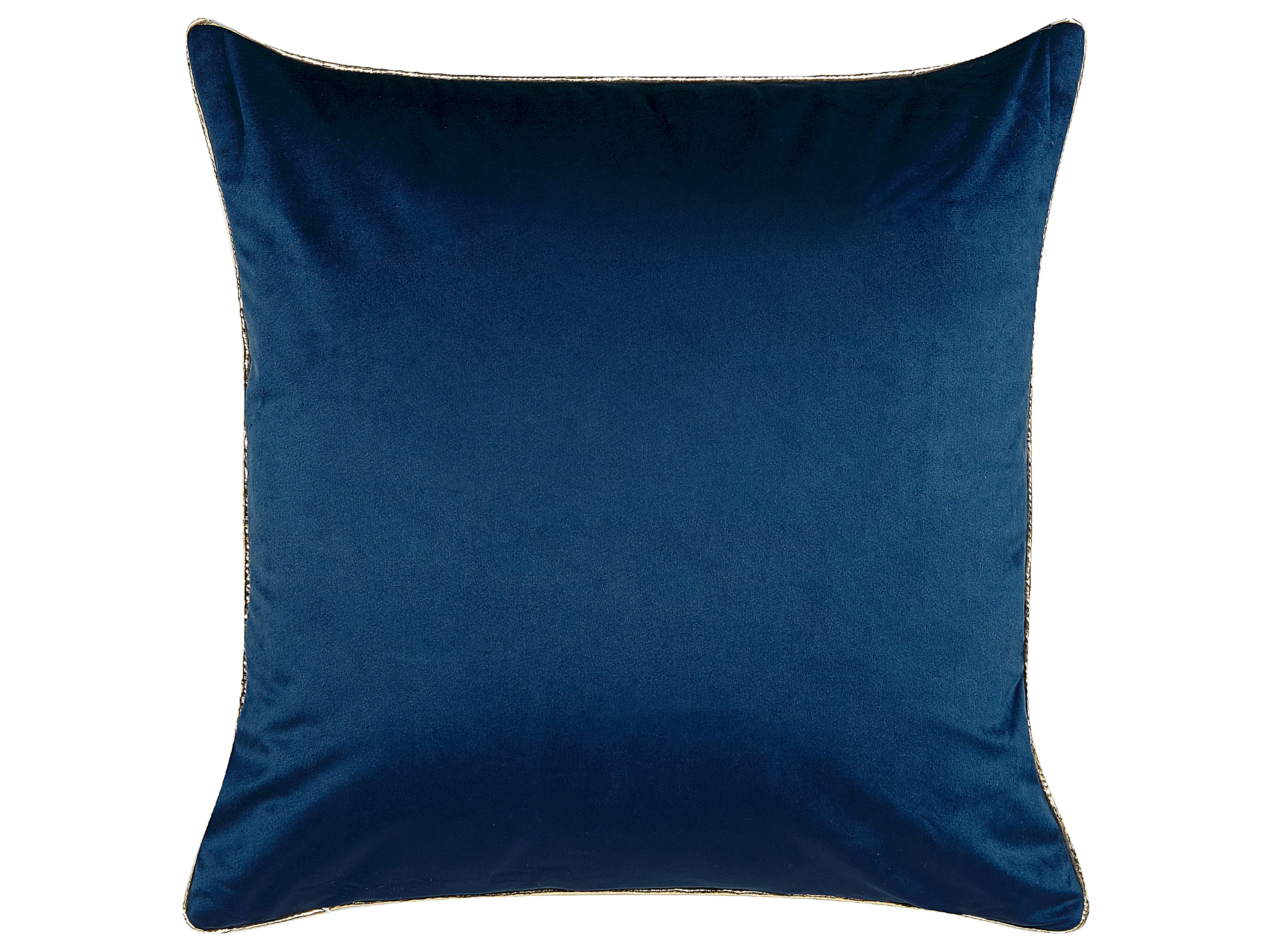 Set van 2 sierkussens CROCUS Fluweel 45 x 45 cm Donkerblauw abstract patroon