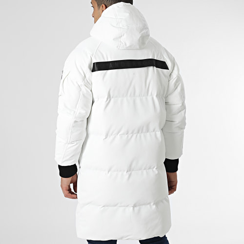 Doudoune Longue Capuche 23212 Blanc