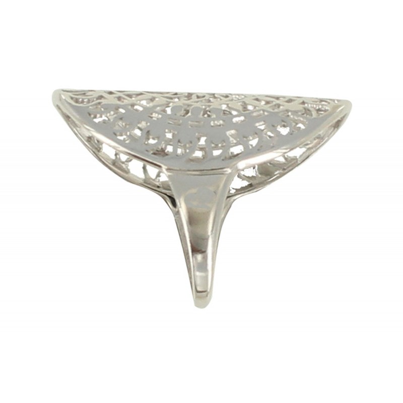 Bague Argent Rhodié Astre Ronde