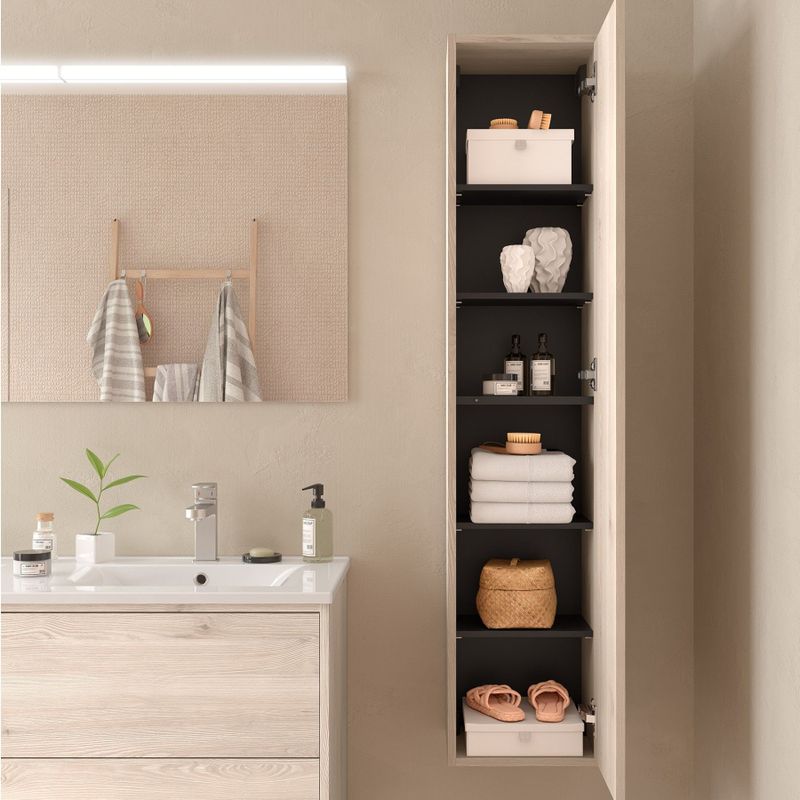 Muebles - Ideal - Kolomkast - Naturel Eiken - 140 cm - Met Softclose Sluiting