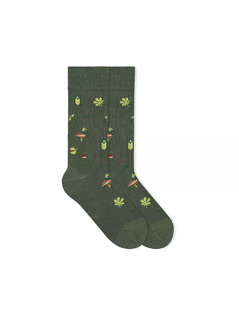 VON JUNGFELD Socken Pond dunkelgrün