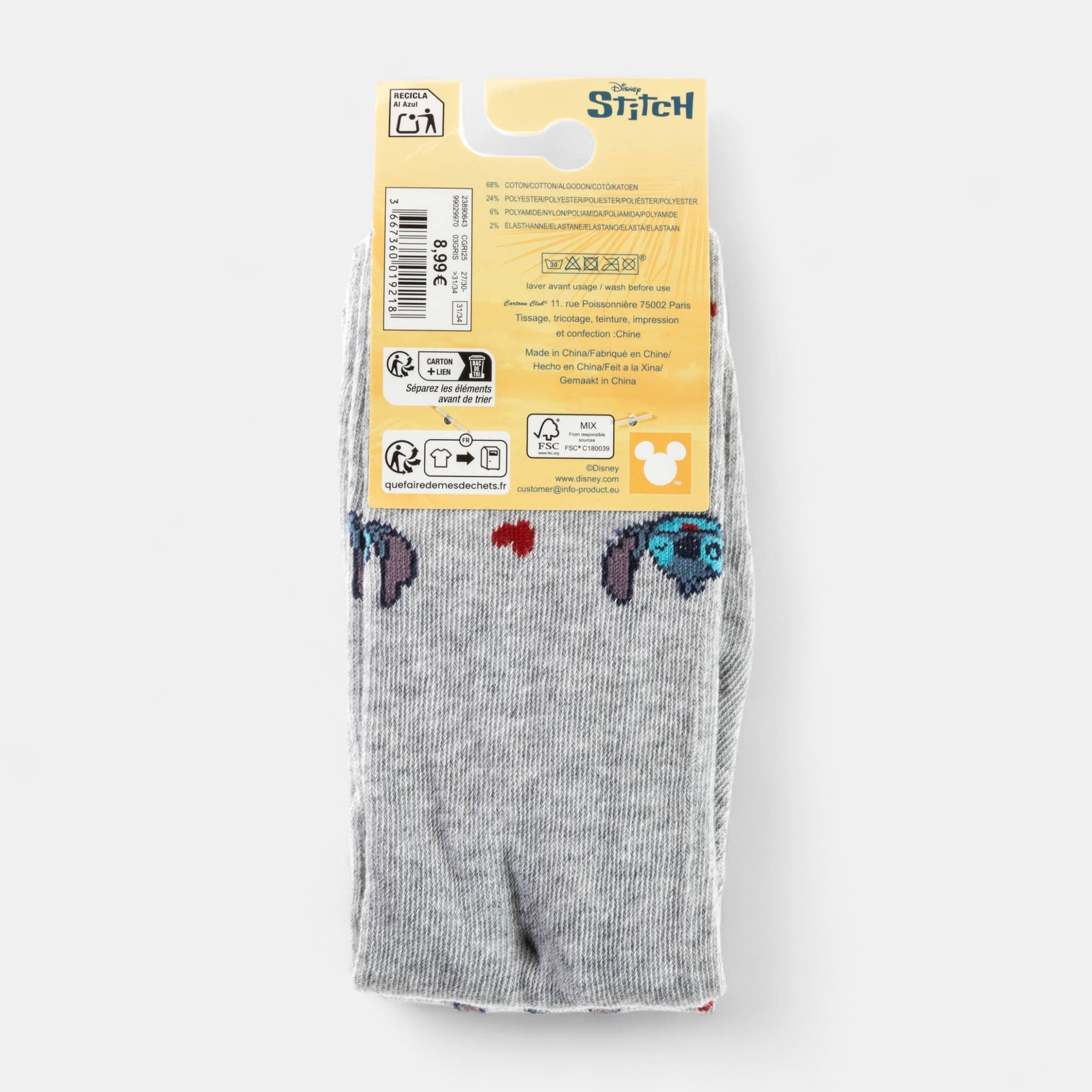 Collants/mi-bas Femme gris