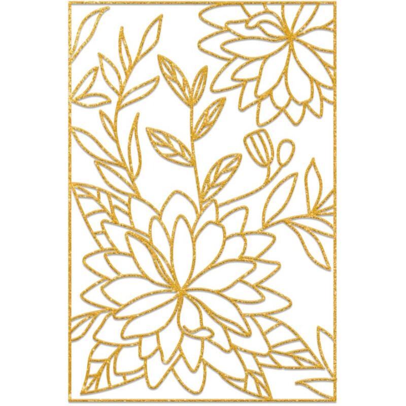 Set de 5 cadres à peindre - Floral - Blanc